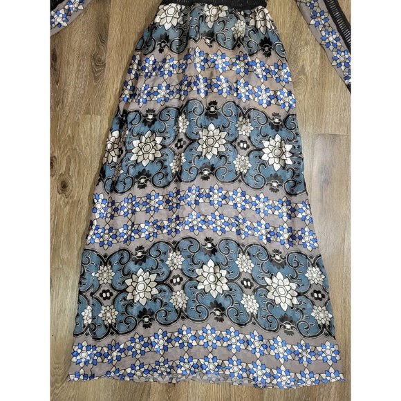 NEW -  For The Love Of Lemons XS Juliet Maxi Dress Silk Blend Jade Bodysuit - Picture 2 of 16